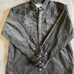 Men’s long sleeved corduroy Poncho shirt